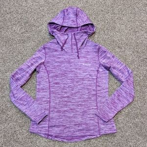 Columbia Women's M Hooded Purple Long Sleeve Pullover Shirt